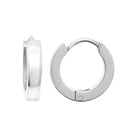 Boucles d’oreilles créoles lisses en acier PVD argenté homme
