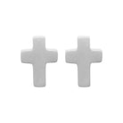 Boucles d’oreilles puces croix en acier homme