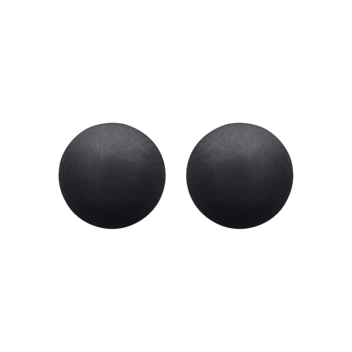 Boucles d’oreilles puces disque en acier PVD noir mat homme