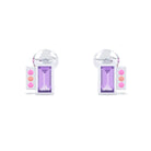 Boucles d'oreilles Art Déco Or Blanc 18 Carats Personnalisables