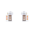 Boucles d'oreilles Art Déco Or Blanc 18 Carats Personnalisables