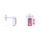 Boucles d'oreilles Art Déco Or Blanc 18 Carats Personnalisables