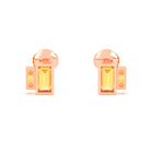 Boucles d'oreilles Art Déco en or rose 18 carats personnalisables