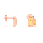 Boucles d'oreilles Art Déco en or rose 18 carats personnalisables