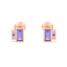 Boucles d'oreilles Art Déco en or rose 18 carats personnalisables