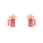 Boucles d'oreilles Art Déco en or rose 18 carats personnalisables