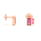 Boucles d'oreilles Art Déco en or rose 18 carats personnalisables