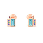 Boucles d'oreilles Art Déco en or rose 18 carats personnalisables