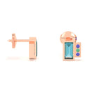 Boucles d'oreilles Art Déco en or rose 18 carats personnalisables
