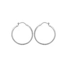 Boucles d’oreilles créoles ajourées 29 mm en argent 925 rhodié
