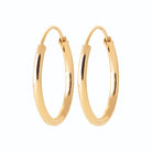 Boucles d’oreilles créoles anneau lisse 20 mm en plaqué or