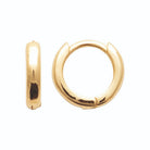 Boucles d’oreilles créoles à charnière 10 mm en plaqué or, vue de profil