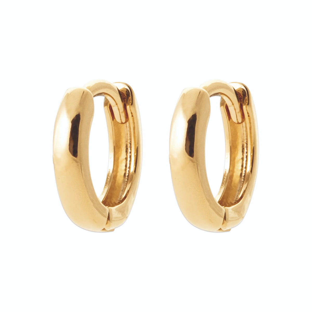Boucles d’oreilles créoles à charnière 10 mm en plaqué or
