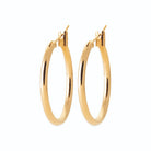 Boucles d’oreilles créoles classiques 20 mm en plaqué or