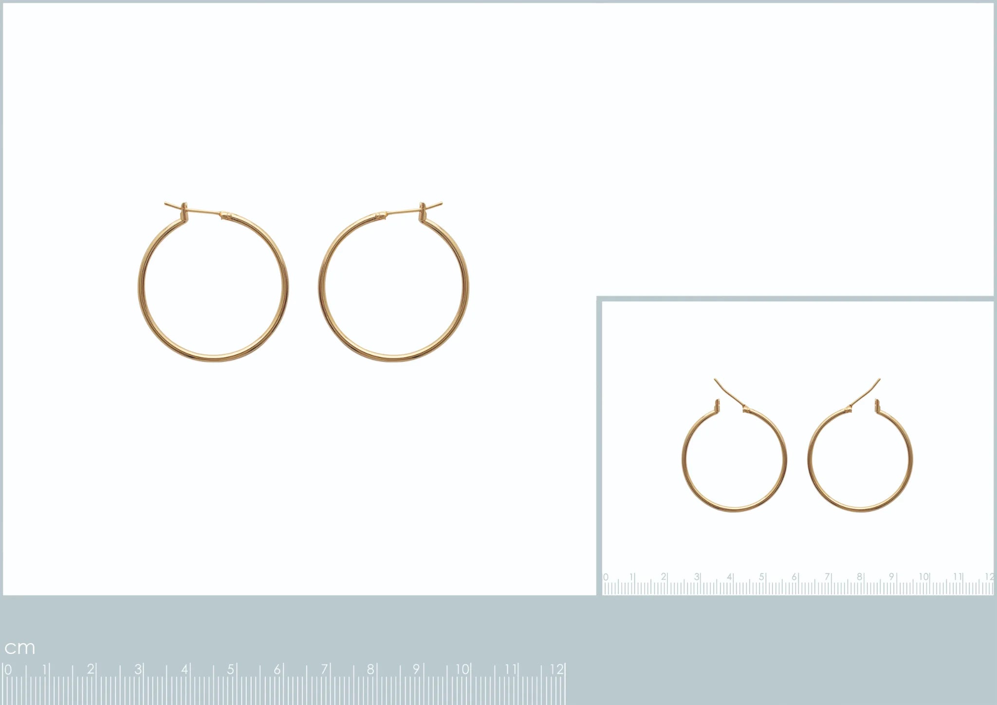 Boucles d’oreilles créoles classiques 30 mm en plaqué or