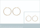 Boucles d’oreilles créoles classiques 40 mm en plaqué or