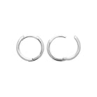 Boucles d’oreilles créoles épaisses 14 mm en argent 925 rhodié