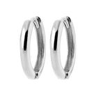 Boucles d’oreilles créoles épaisses 14 mm en argent 925 rhodié
