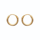 Boucles d’oreilles créoles fil fin 10 mm en plaqué or