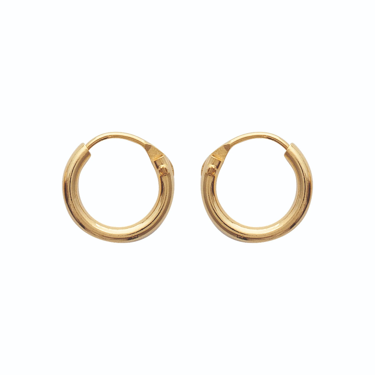 Boucles d’oreilles créoles fil fin 10 mm en plaqué or