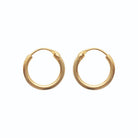 Boucles d’oreilles créoles fil fin 12 mm en plaqué or