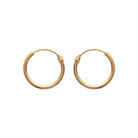 Boucles d’oreilles créoles fil fin 14 mm en plaqué or