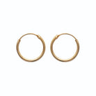 Boucles d’oreilles créoles fil fin 16 mm en plaqué or