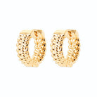Boucles d’oreilles créoles maille gourmette polie en plaqué or