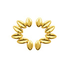 Boucles d’oreilles créoles ouvertes en couronne de gouttes en acier PVD doré