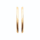 Boucles d’oreilles créoles ovales effilées en plaqué or