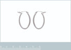 Boucles d’oreilles créoles ovales fil fin en argent 925