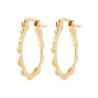 Boucles d’oreilles créoles ovales ondulées en plaqué or
