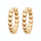 Boucles d’oreilles créoles perlées 12 mm en plaqué or