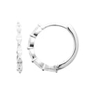 Boucles d’oreilles créoles serties de navettes en argent 925