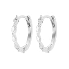 Boucles d’oreilles créoles serties de navettes en argent 925