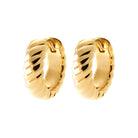 Boucles d’oreilles créoles torsadées en plaqué or