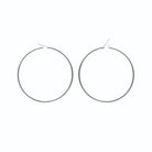 Boucles d’oreilles créoles tube à clip 50 mm en argent 925 rhodié