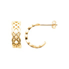 Boucles d’oreilles demi-créoles entrelacs ajourés en plaqué or