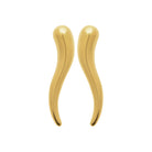 Boucles d'oreilles "Goutte Sculptée" en PVD Doré (Fermoir Papillon)