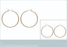 Boucles d’oreilles grandes créoles 50 mm en plaqué or