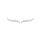 Boucles d’oreilles grimpantes arc de zircons en argent 925 rhodié
