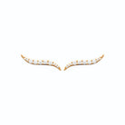 Boucles d’oreilles grimpantes arc de zircons en plaqué or