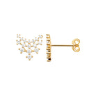 Boucles d’oreilles grimpantes nuée de zircons en plaqué or