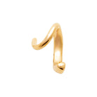 Boucles d’oreilles grimpantes spirale et ligne de zircons en plaqué or