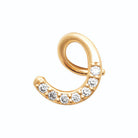 Boucles d’oreilles grimpantes spirale et ligne de zircons en plaqué or