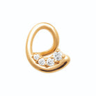 Boucles d’oreilles grimpantes spirale sertie de zircons en plaqué or