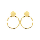Boucles d'oreilles "Hexagone Twist" en PVD Doré (Fermoir Papillon)