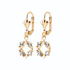Boucles d’oreilles pendantes étoile de navettes en plaqué or