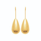 Boucles d’oreilles pendantes goutte allongée en acier PVD doré