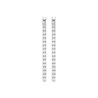 Boucles d’oreilles pendantes longue ligne de zircons en argent 925, vue de face